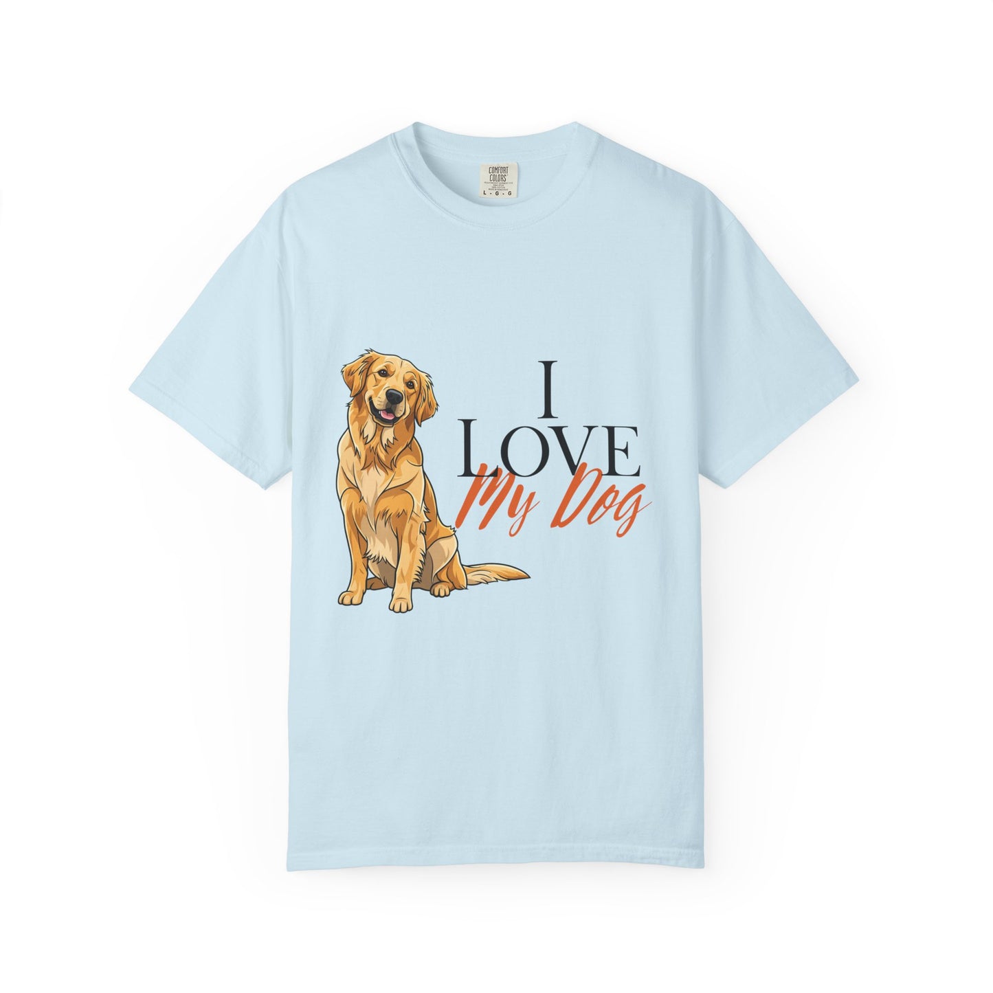 I Love My Dog T-Shirt | Golden Retriever Lover Gift | Vintage Aesthetic Dog Mom Tee | Hand-Illustrated