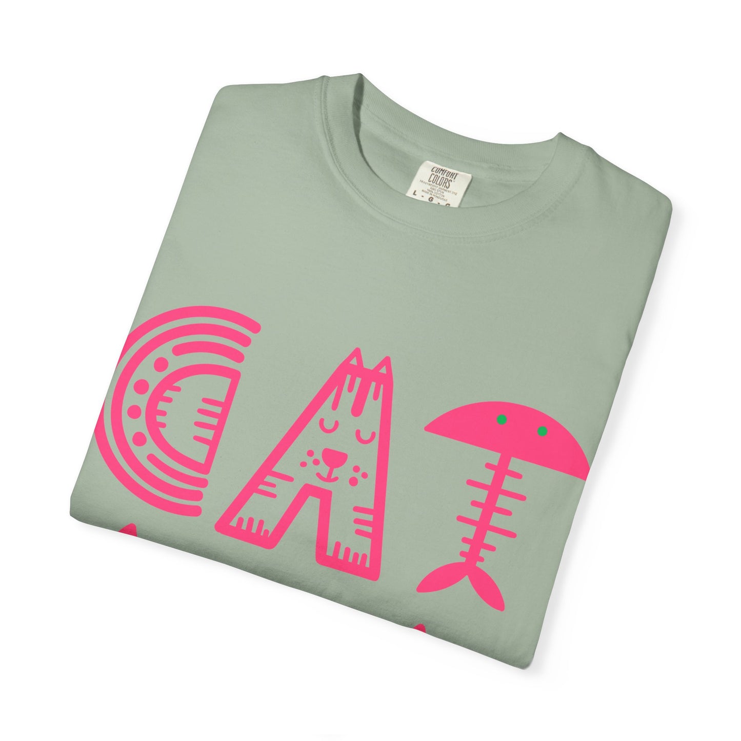 Cat Dad Funny T-Shirt | Retro Pink Kitty Letters Graphic Tee | Cat Lover Gift | Playful Men's Shirt