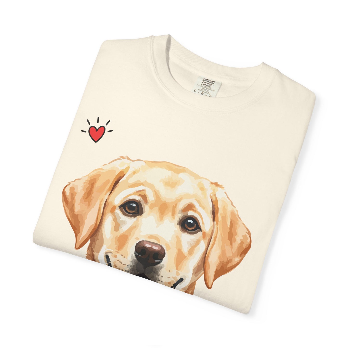 Life Is Better With A Dog T-Shirt | Golden Lab Graphic Tee | Dog Lover Gift | Vintage Wash Cotton Shirt