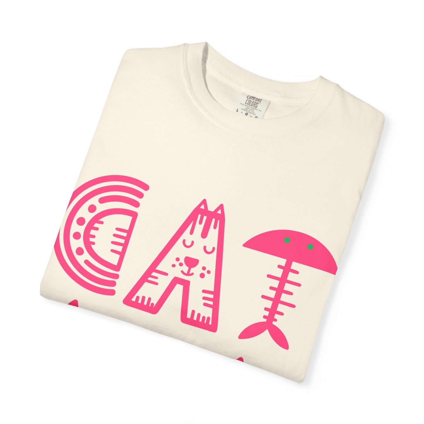 Cat Dad Funny T-Shirt | Retro Pink Kitty Letters Graphic Tee | Cat Lover Gift | Playful Men's Shirt