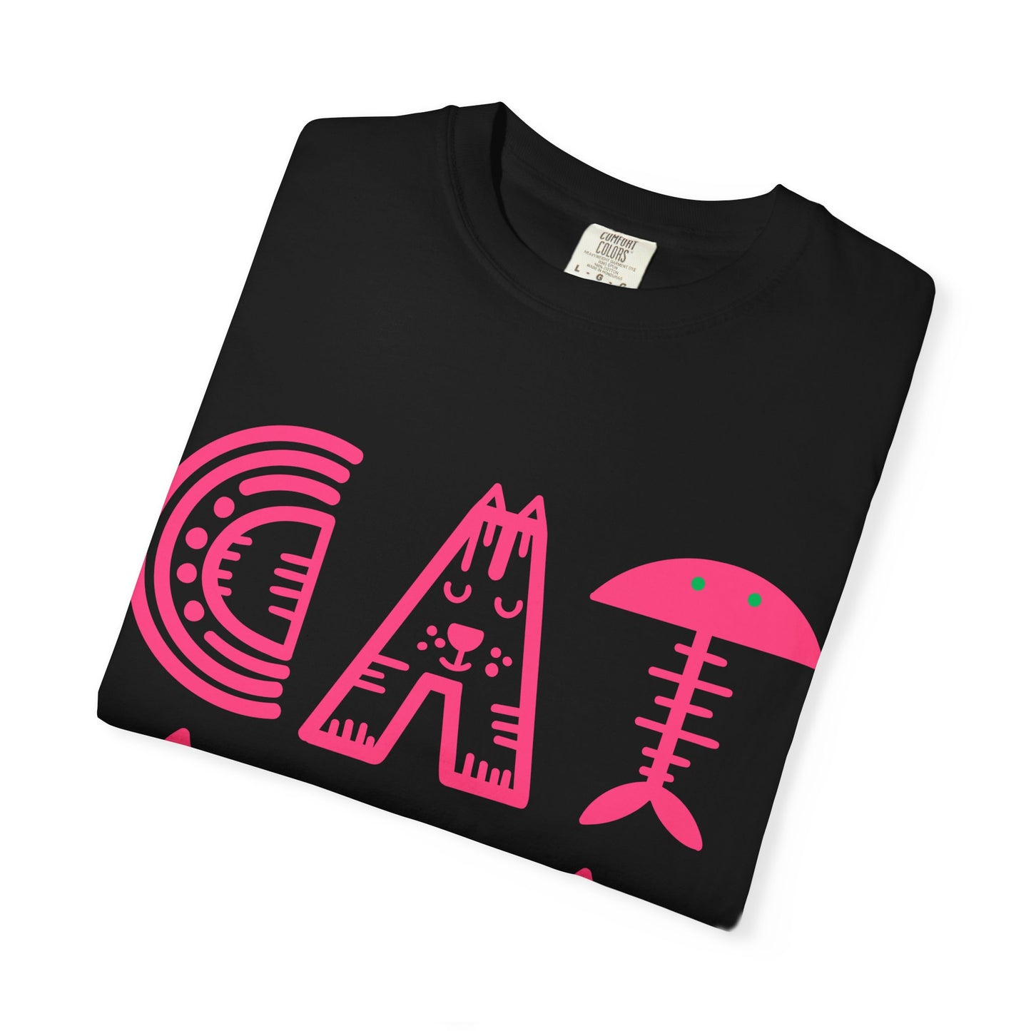 Cat Dad Funny T-Shirt | Retro Pink Kitty Letters Graphic Tee | Cat Lover Gift | Playful Men's Shirt