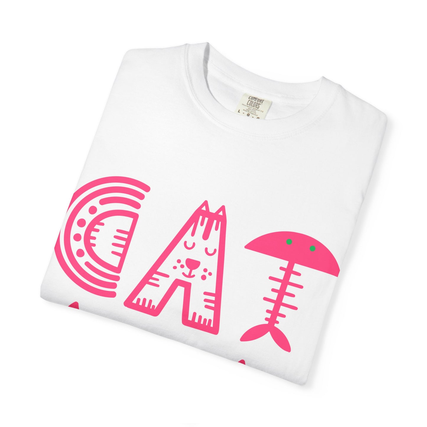 Cat Dad Funny T-Shirt | Retro Pink Kitty Letters Graphic Tee | Cat Lover Gift | Playful Men's Shirt
