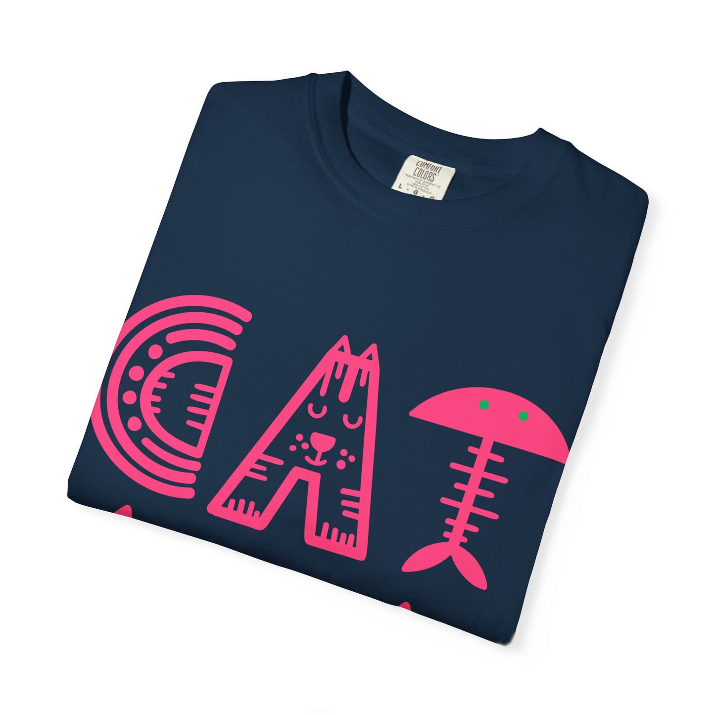 Cat Dad Funny T-Shirt | Retro Pink Kitty Letters Graphic Tee | Cat Lover Gift | Playful Men's Shirt