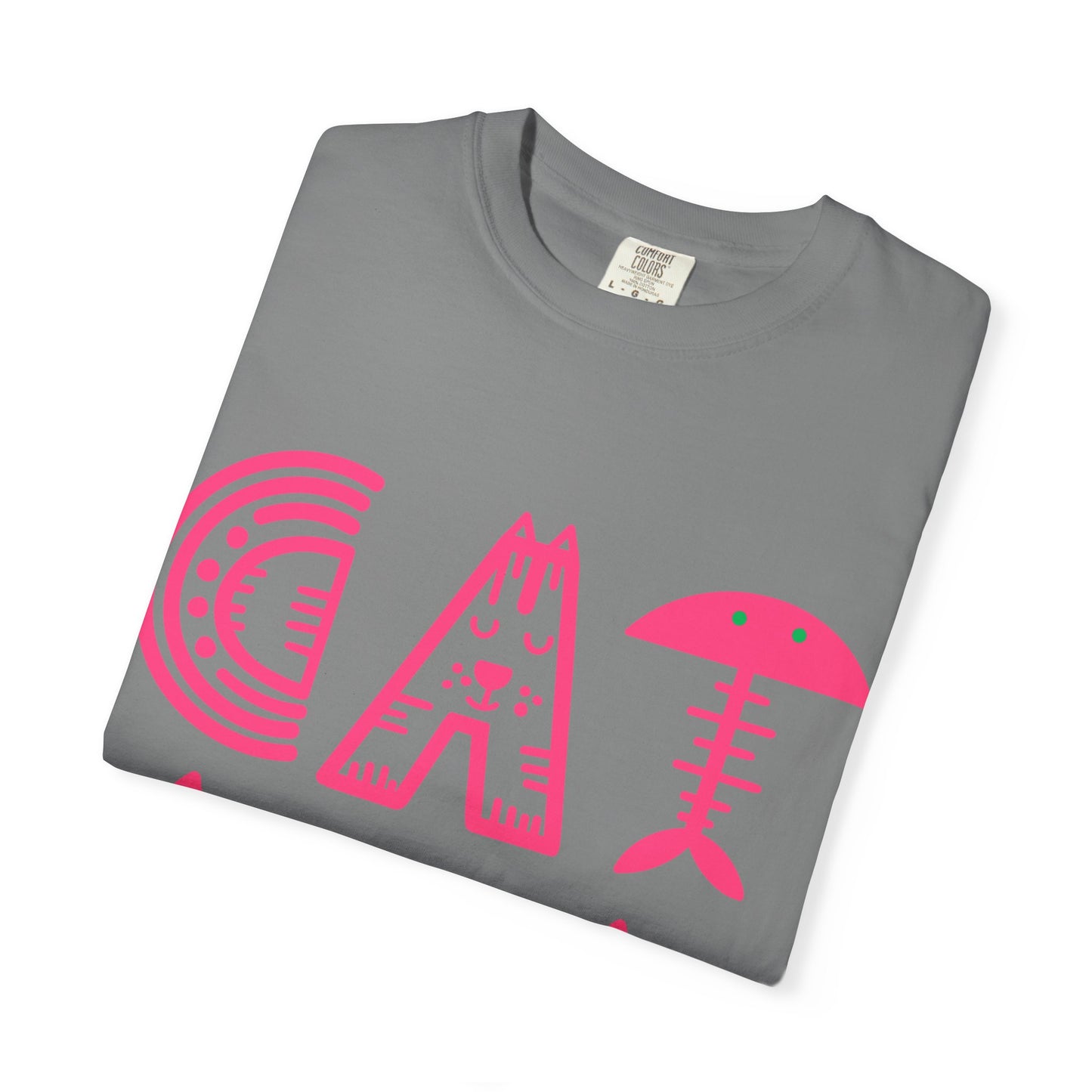 Cat Dad Funny T-Shirt | Retro Pink Kitty Letters Graphic Tee | Cat Lover Gift | Playful Men's Shirt