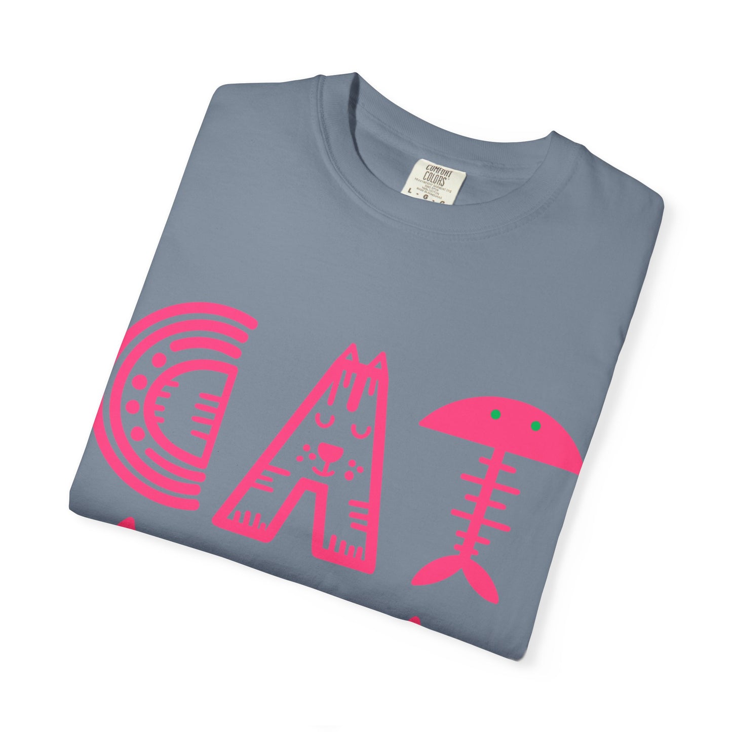 Cat Dad Funny T-Shirt | Retro Pink Kitty Letters Graphic Tee | Cat Lover Gift | Playful Men's Shirt