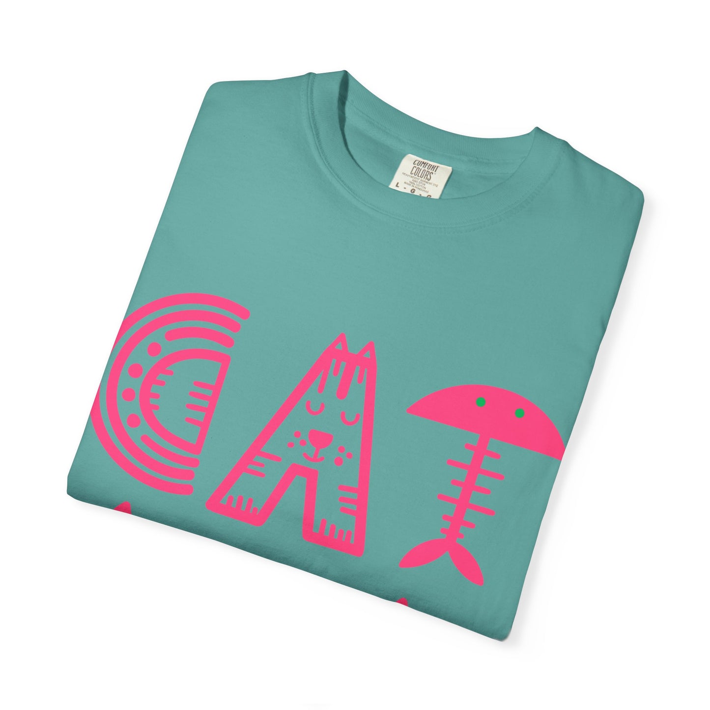 Cat Dad Funny T-Shirt | Retro Pink Kitty Letters Graphic Tee | Cat Lover Gift | Playful Men's Shirt